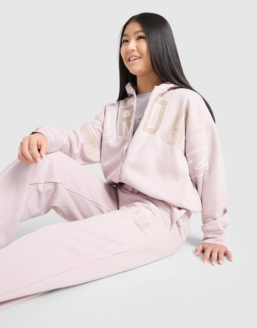Girls' Logo Full Zip Crop Hoodie Junior