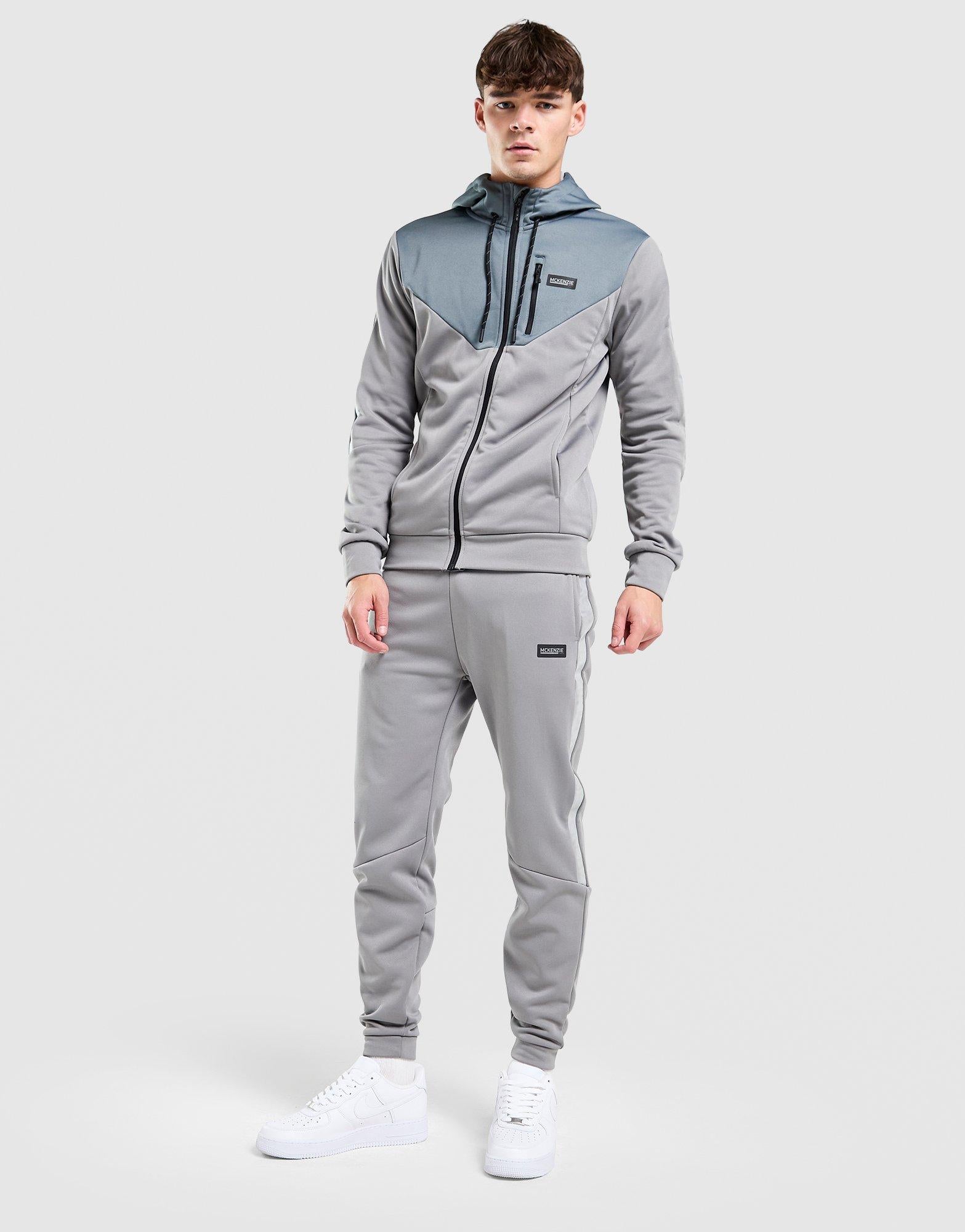 Grey Mckenzie Felden Poly Full Zip Hoodie - JD Sports Singapore