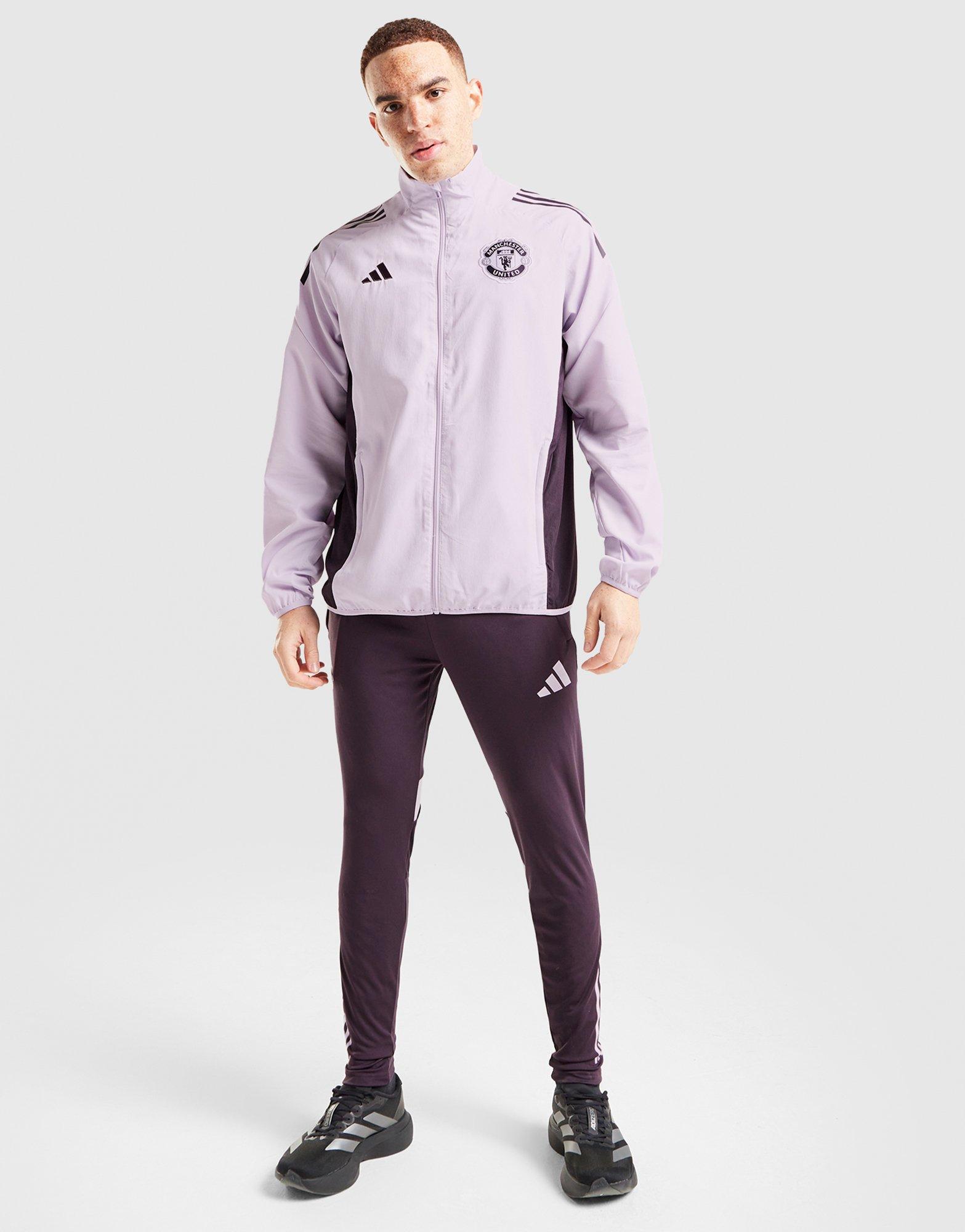 Purple adidas Manchester United FC Pre Match Jacket - JD Sports