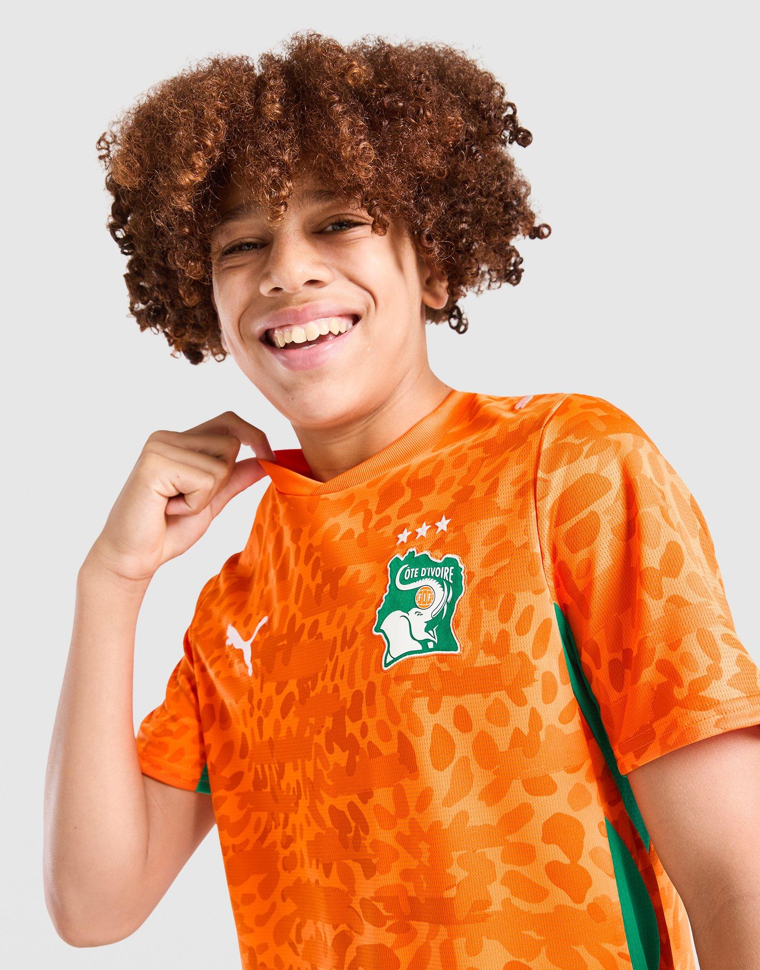 Orange Puma Ivory Coast 2026 Home Shirt Junior - JD Sports Singapore