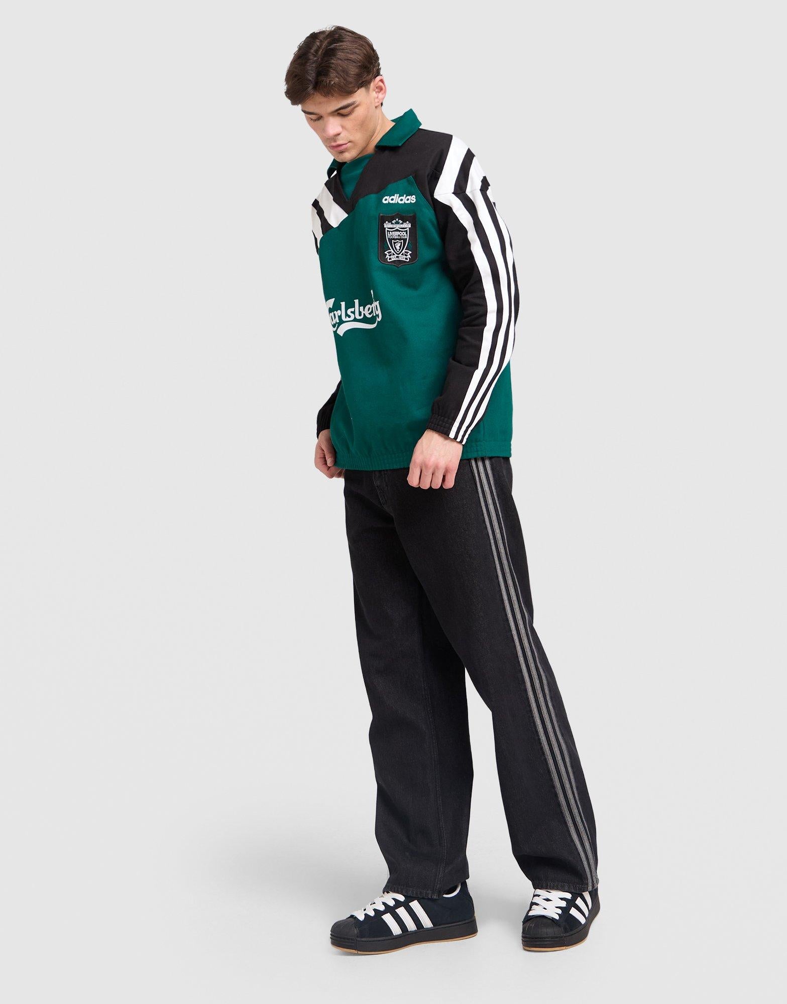 Green adidas Liverpool FC 95/96 Away Drill Top - JD Sports Singapore