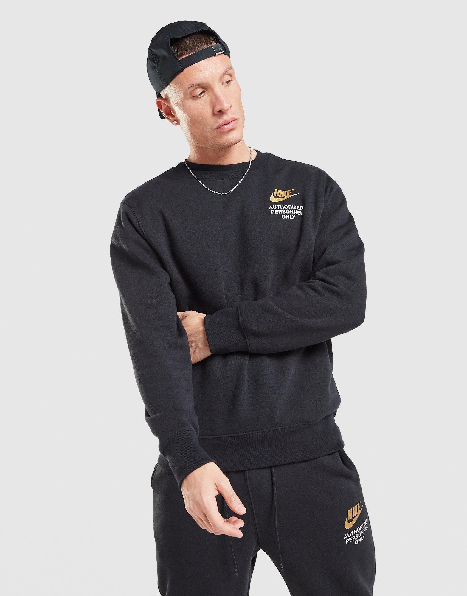 Black Nike Authorised Crew Sweatshirt - JD Sports Singapore