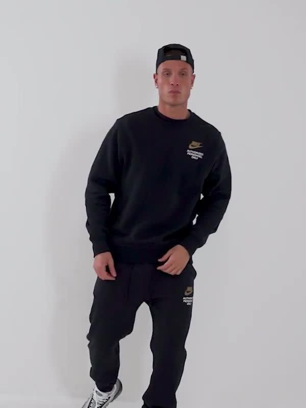 Black Nike Authorised Crew Sweatshirt - JD Sports Singapore