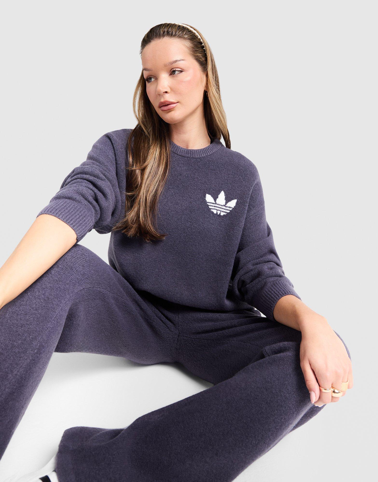 Trefoil Knit Crew Sweatshirt