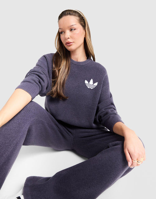 Trefoil Knit Crew Sweatshirt