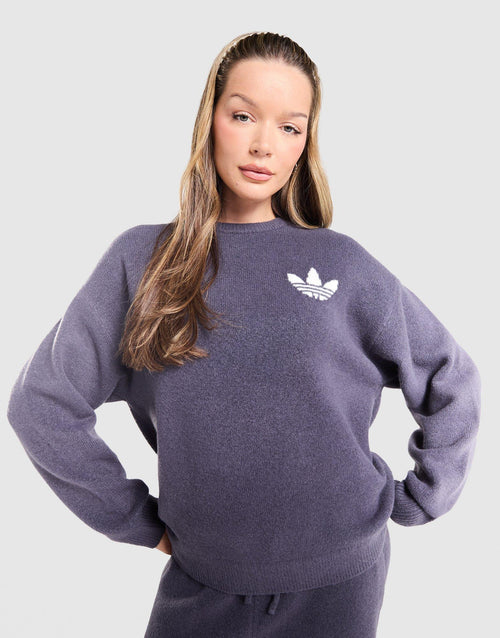 Trefoil Knit Crew Sweatshirt
