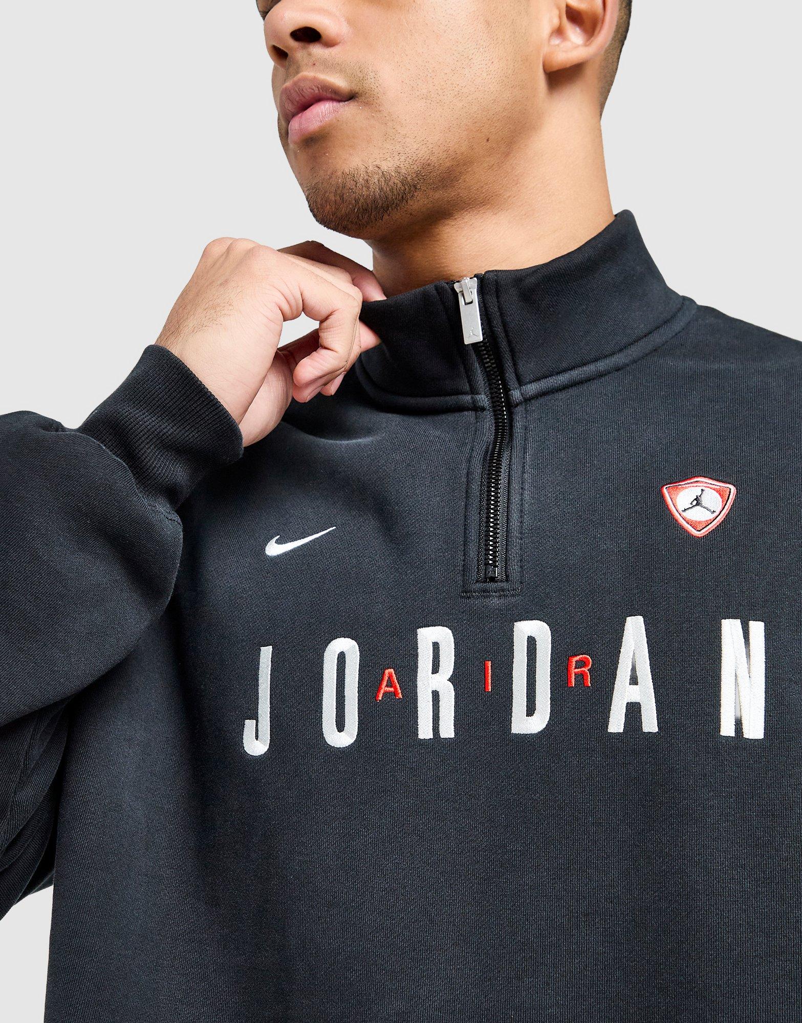 Black Jordan Flight Graphic 1/2 Zip Fleece - JD Sports Singapore