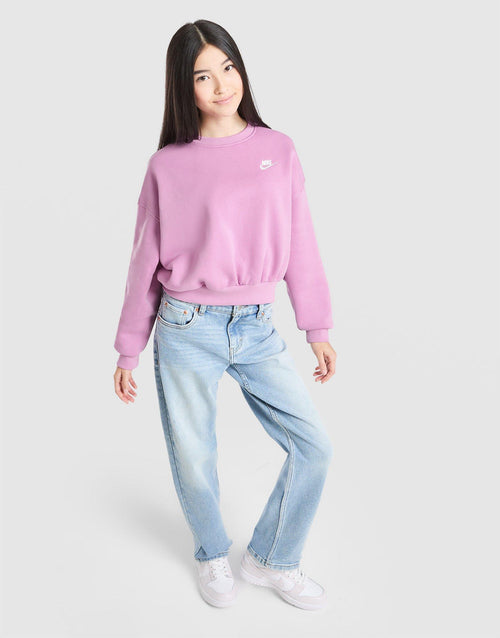 Girls' Club Crop Crew Sweatshirt Junior