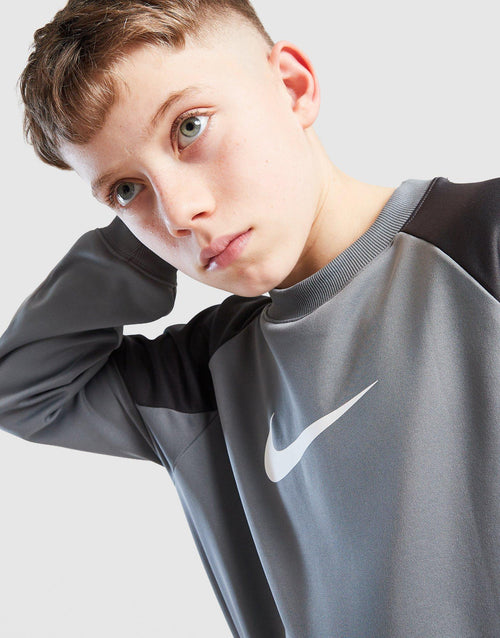 Poly Crew Sweatshirt/Shorts Set Junior