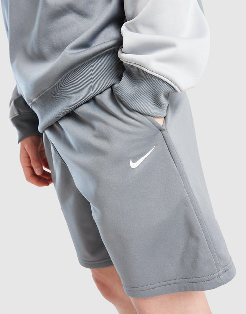 Poly Crew Sweatshirt/Shorts Set Junior