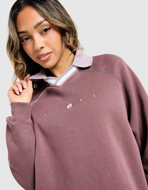 Phoenix Fleece Oversized Polo Shirt