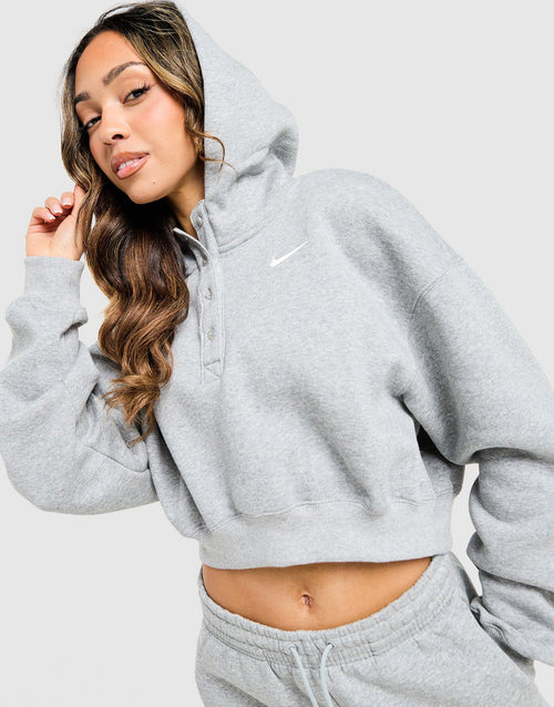 Phoenix Henley Crop Hoodie
