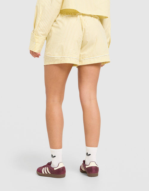 Striped Poplin Shorts