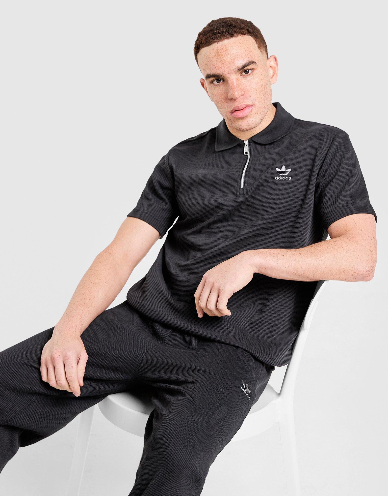 Black adidas Waffle Polo Shirt - JD Sports Singapore