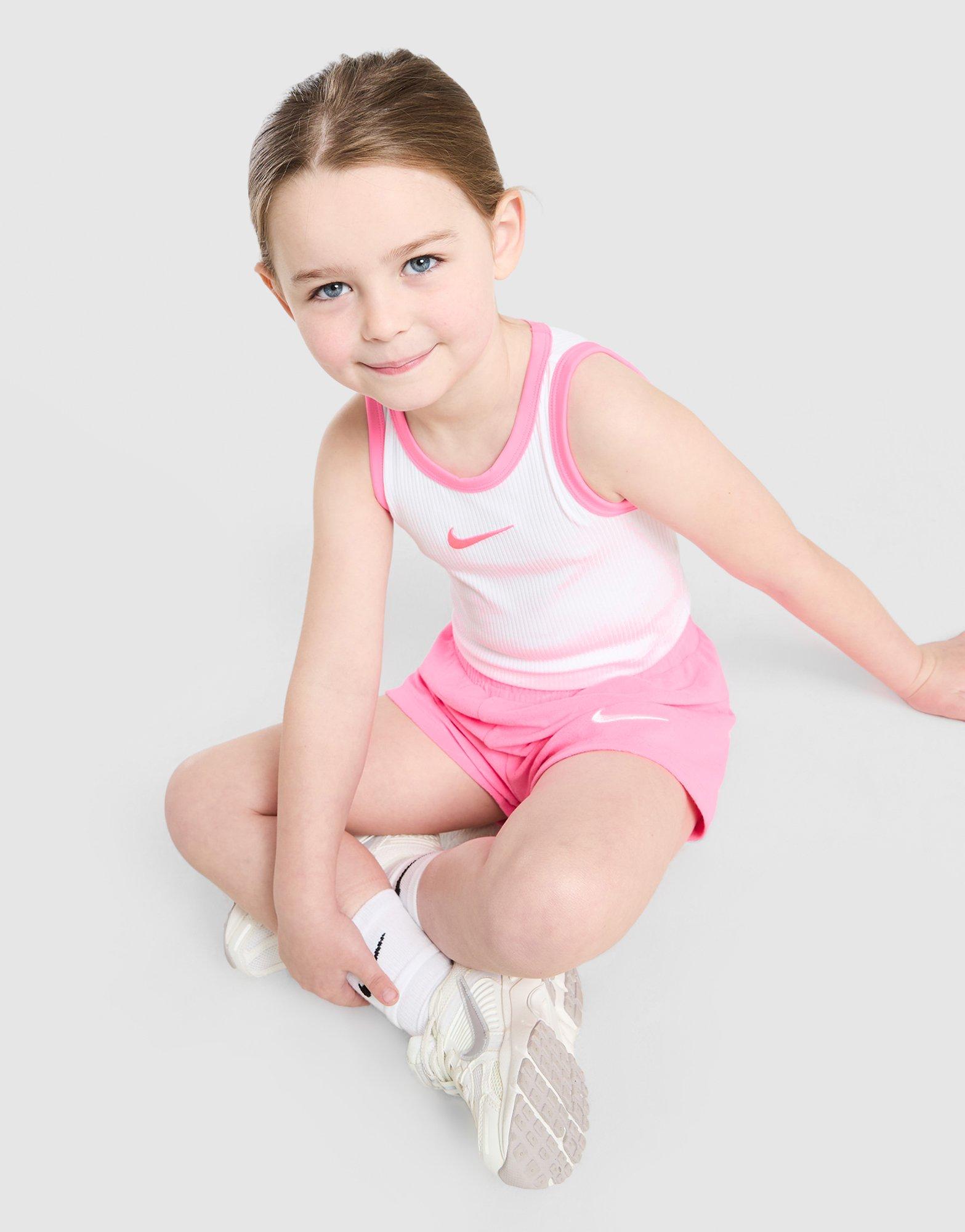 Girls' Ribbed Vest/Running Shorts Set Children