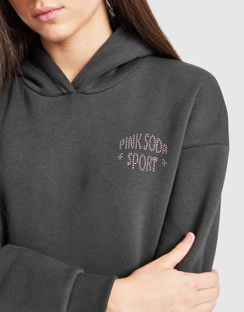 Rhinestone Overhead Hoodie Junior's