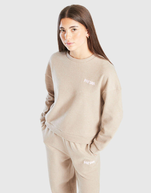Ava Knit Crew Sweatshirt Junior's