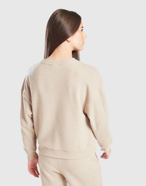 Ava Knit Crew Sweatshirt Junior's