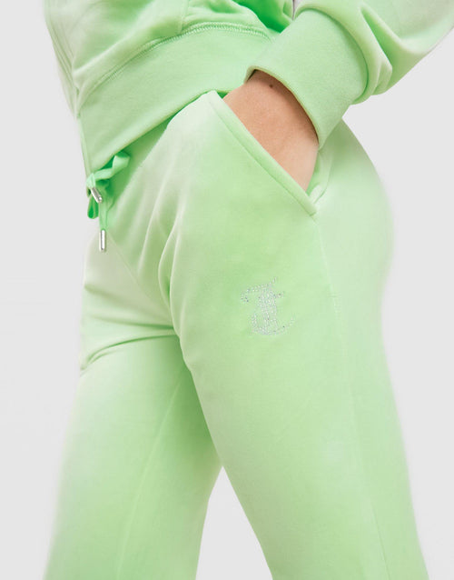 Script Diamante Heart Track Pants