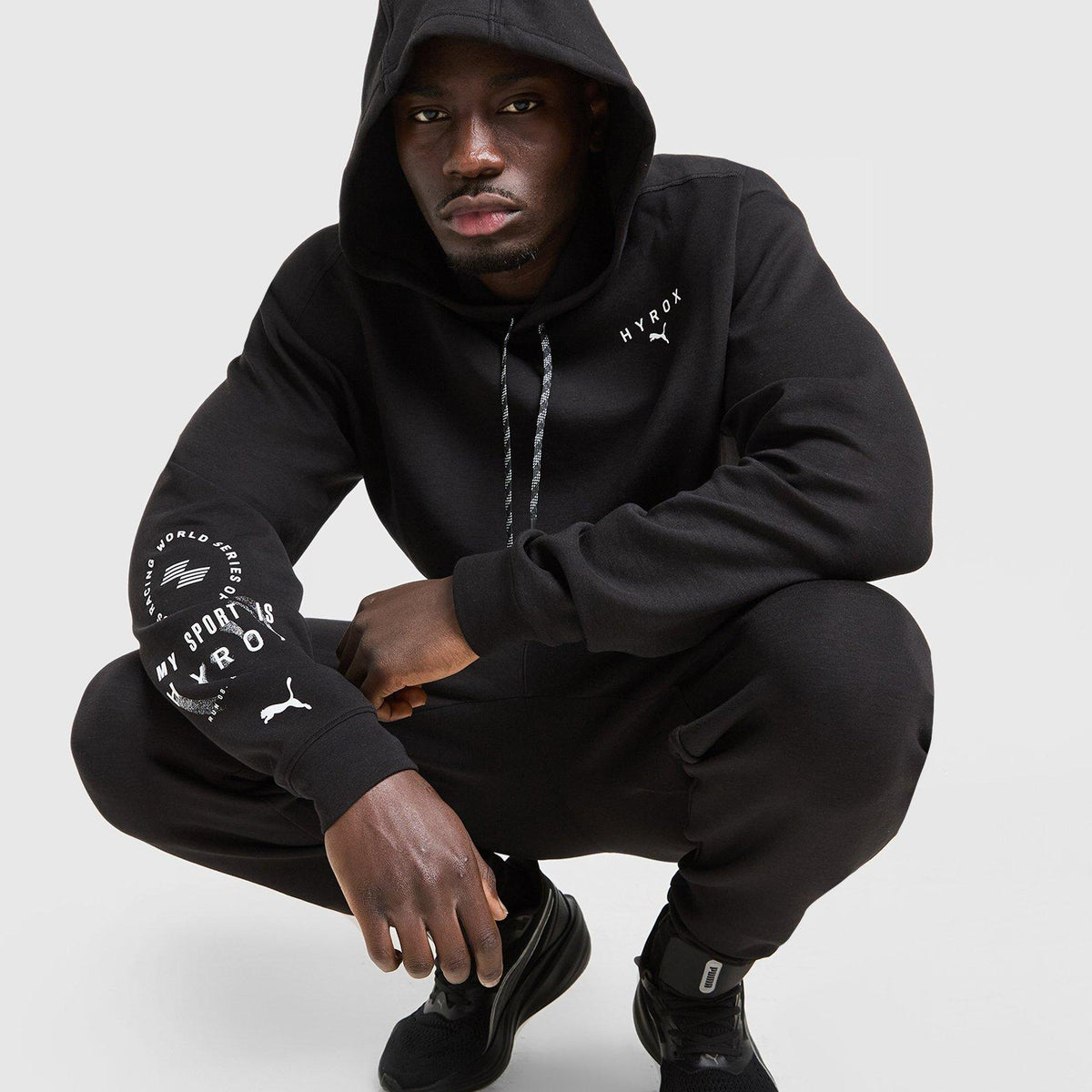 Black Puma x HYROX Hoodie - JD Sports Singapore