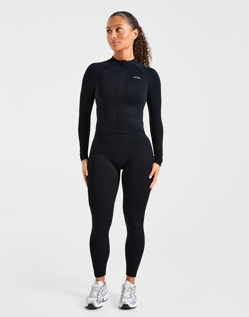 Enhance Full Zip Seamless Top