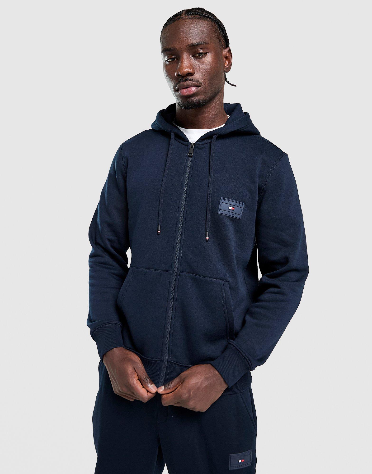 Blue Tommy Hilfiger Tommy Full Zip Hoodie - JD Sports Singapore