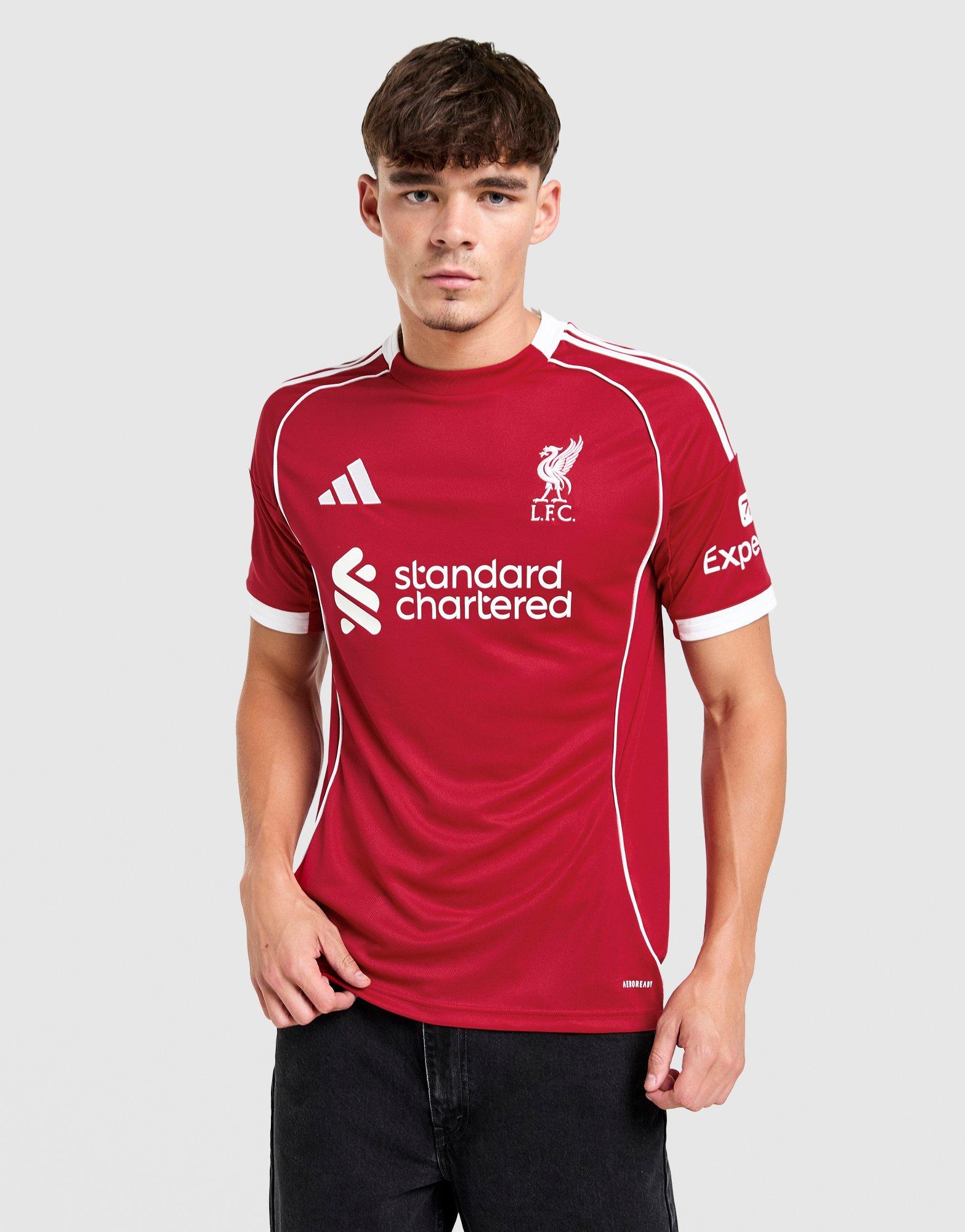 White adidas Liverpool FC 2025/26 Salah #11 Home Shirt - JD Sports