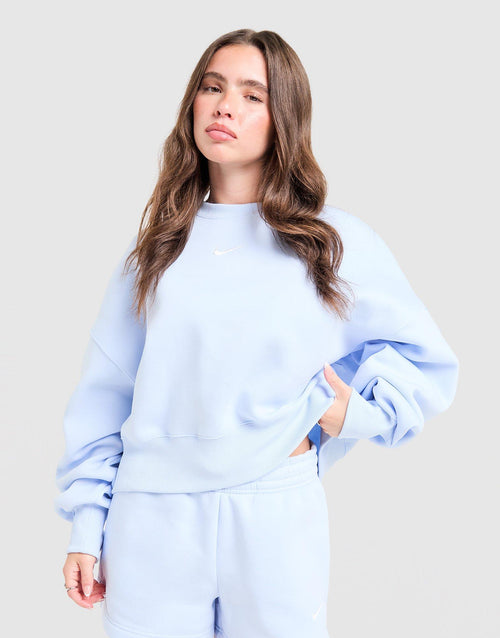 Phoenix Crop Oversized Crew Sweatshirt