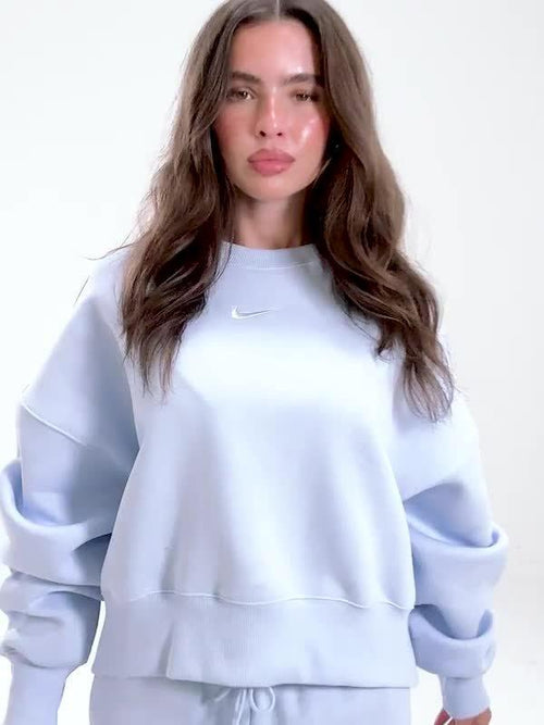 Phoenix Crop Oversized Crew Sweatshirt