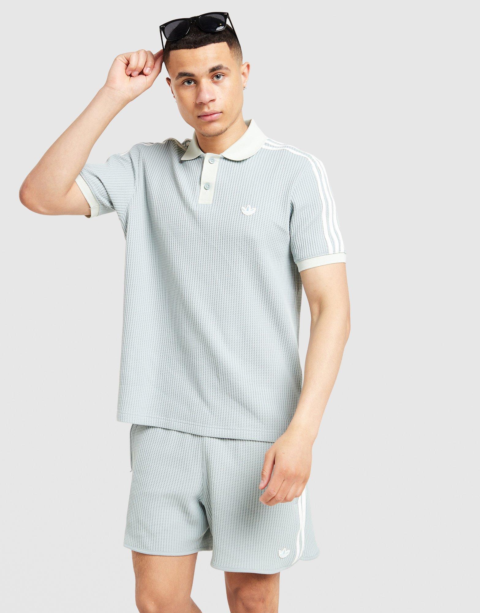 3-Stripes Waffle Knit Polo Shirt