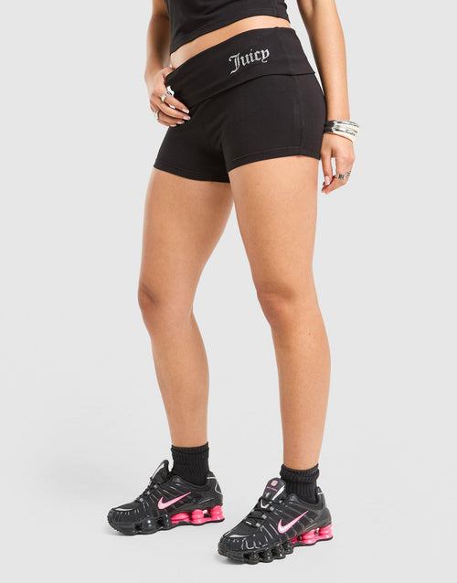 Diamante Fold Over Shorts