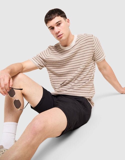 Stripe Knit T-Shirt