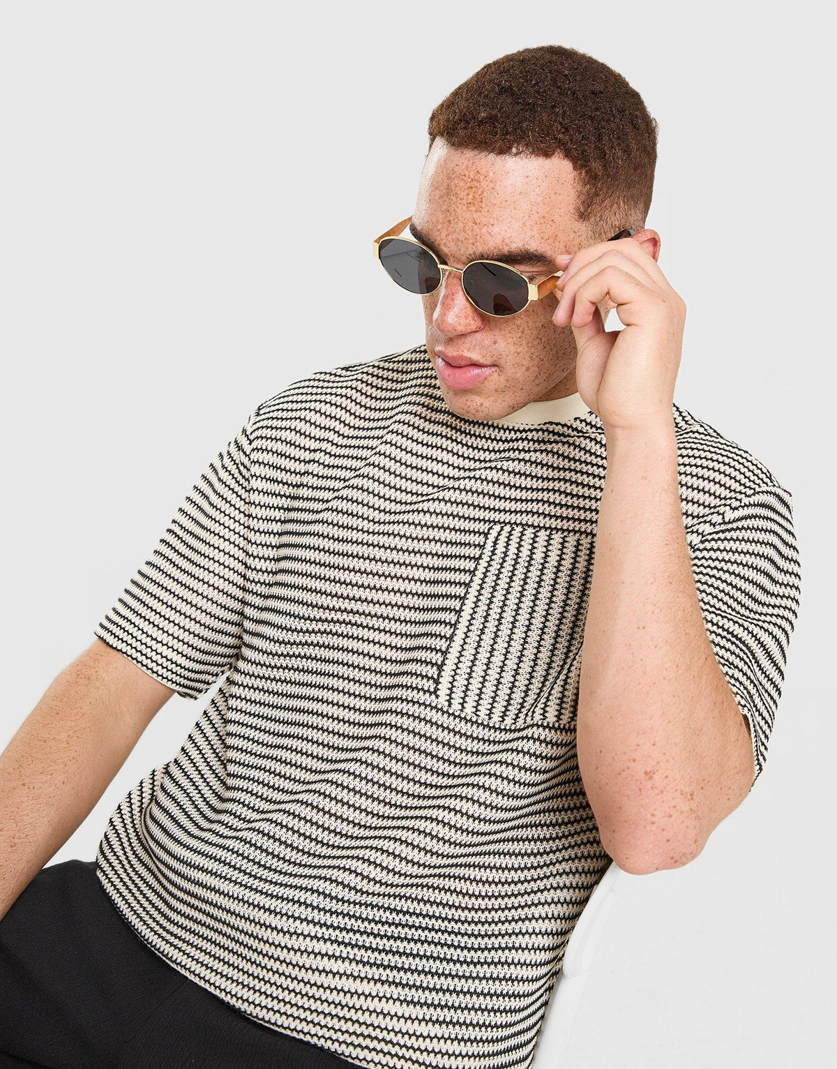 Knit Pocket T-Shirt