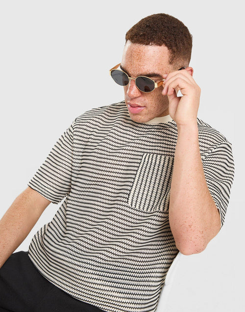 Knit Pocket T-Shirt