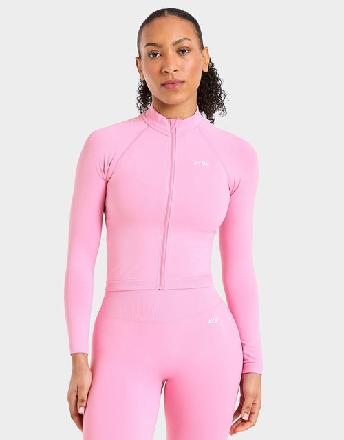 Enhance Full Zip Seamless Top