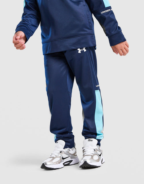 Poly Colour Block 1/4 Zip Tracksuit Children