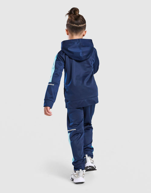 Poly Colour Block 1/4 Zip Tracksuit Children