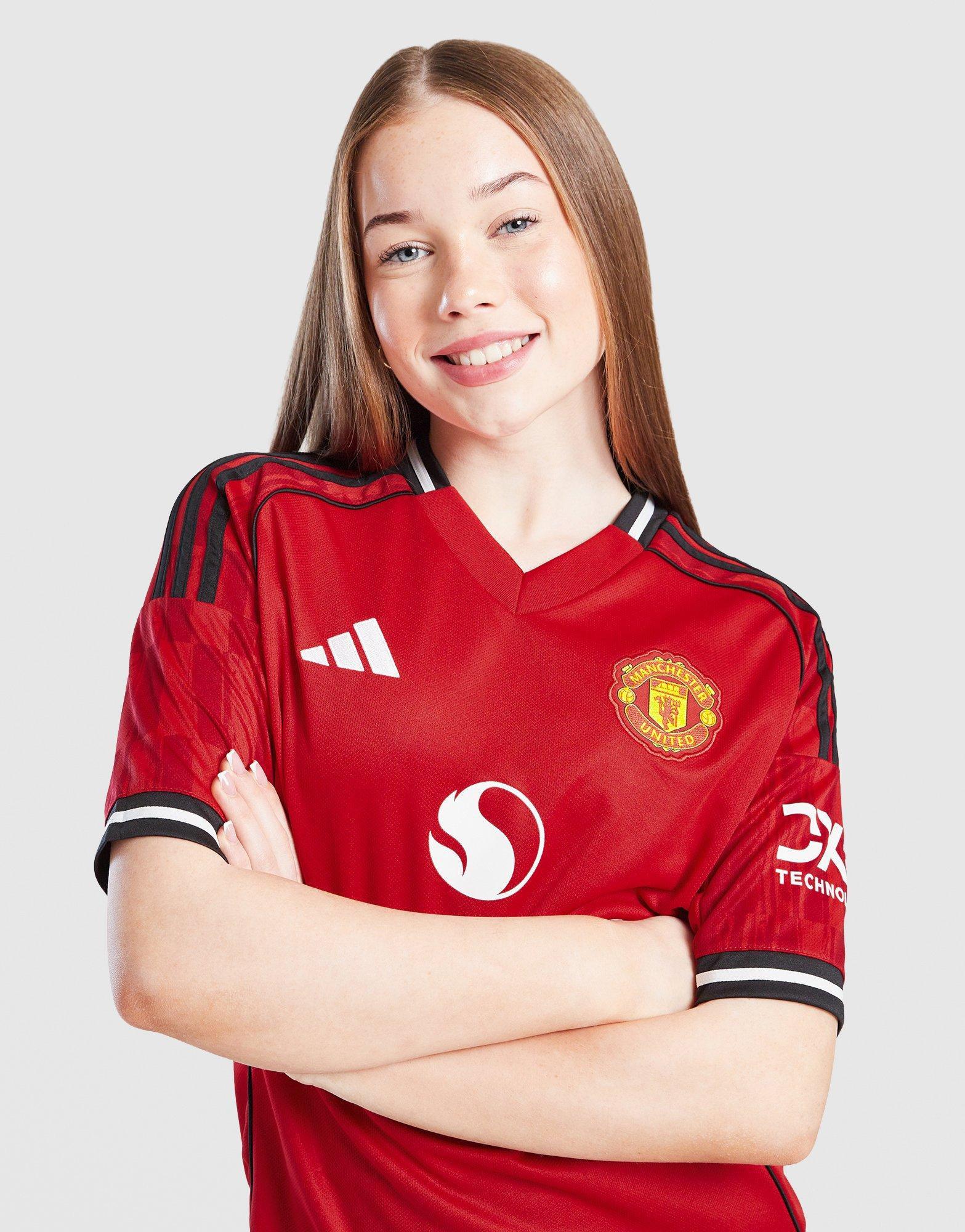 Red adidas Manchester United 2025/26 Cunha #10 Home Shirt Junior's