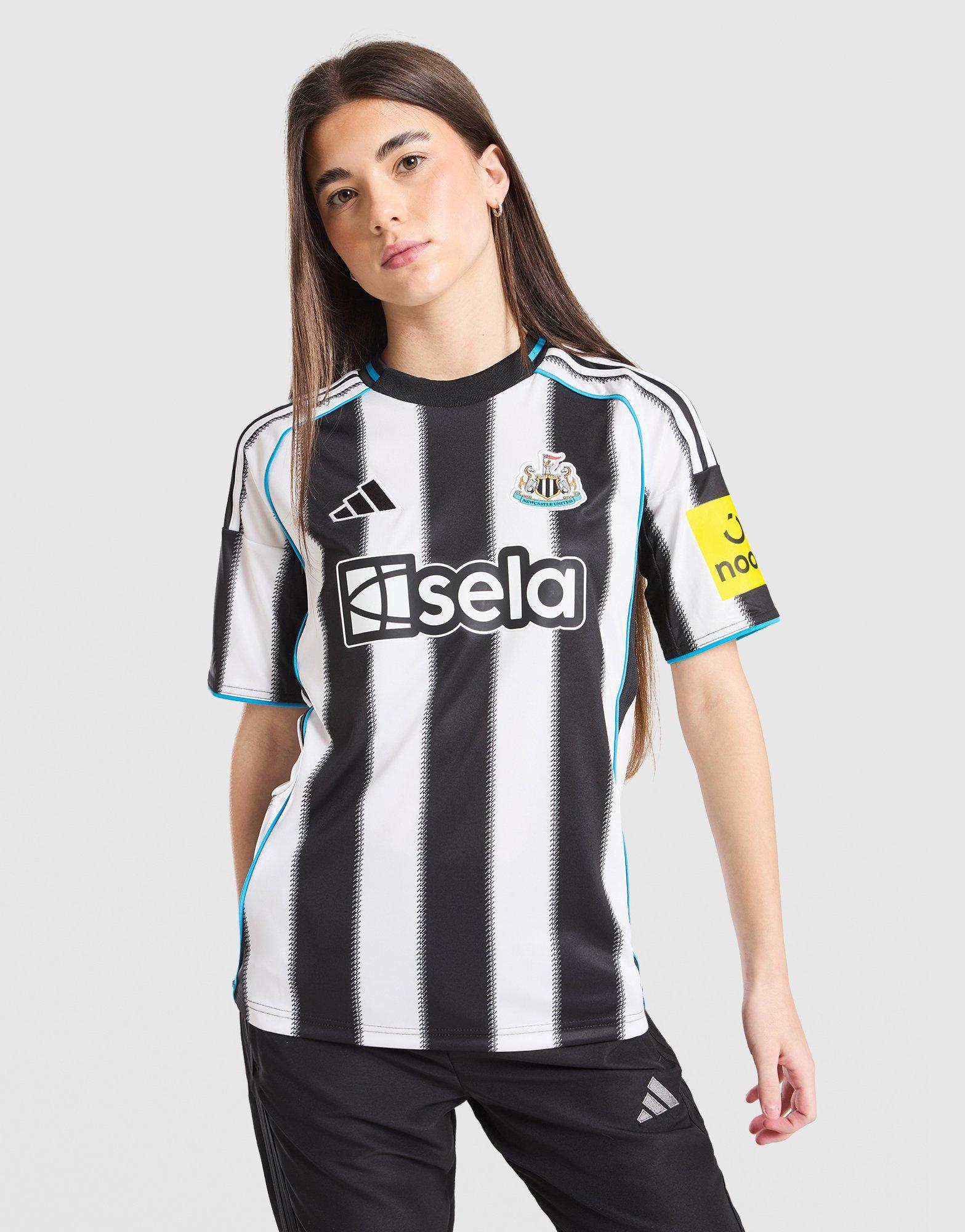 White adidas Newcastle United 25/26 Woltemade #27 Home Shirt JR