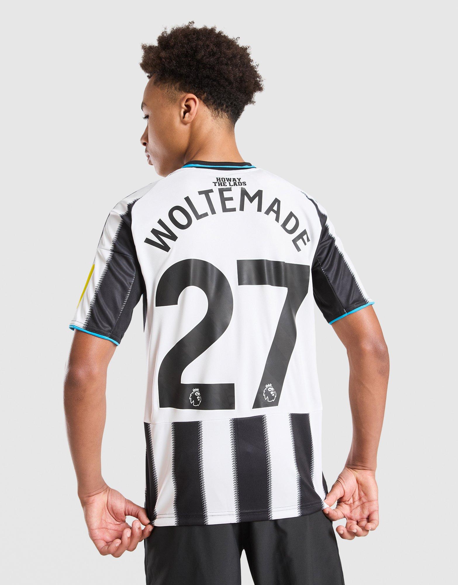White adidas Newcastle United 25/26 Woltemade #27 Home Shirt JR