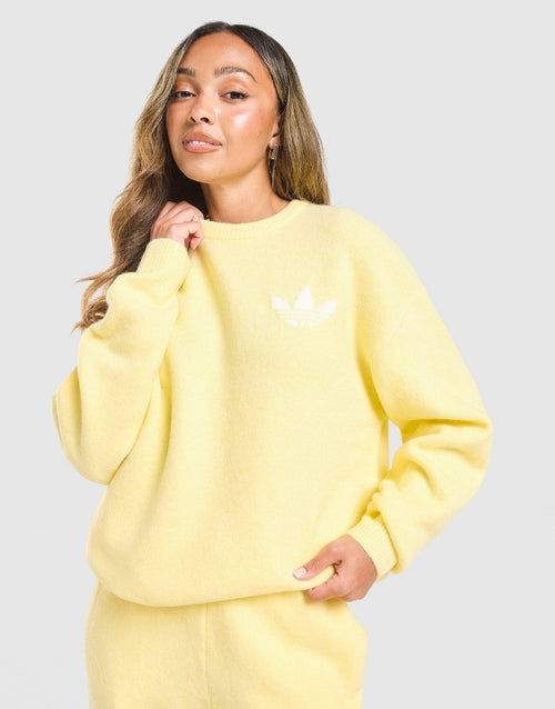 Trefoil Knit Crew Sweatshirt