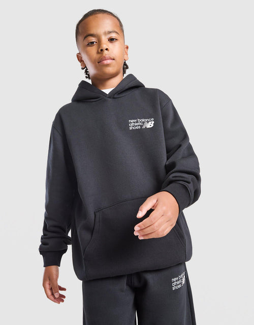 Linear Back Print Overhead Hoodie Junior