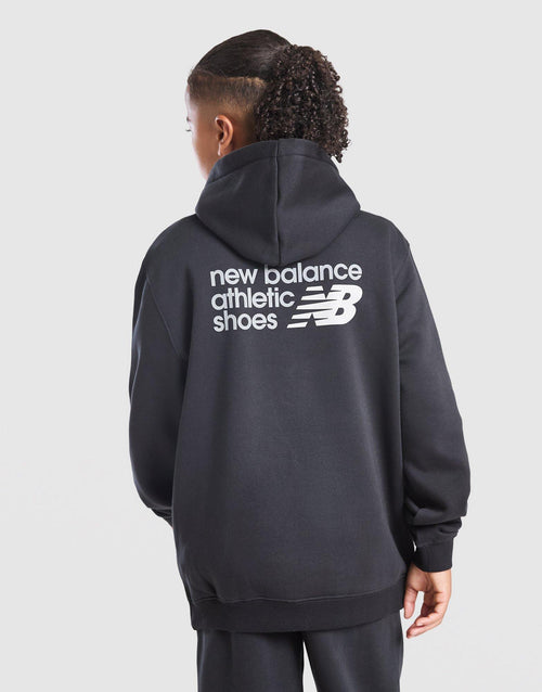 Linear Back Print Overhead Hoodie Junior
