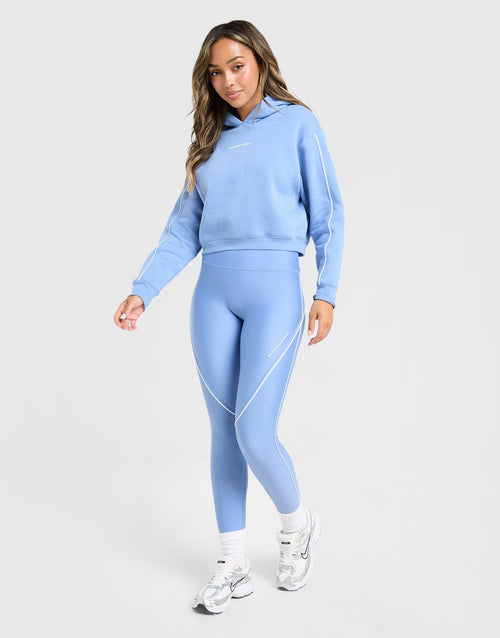 Piping Overhead Cropped Hoodie