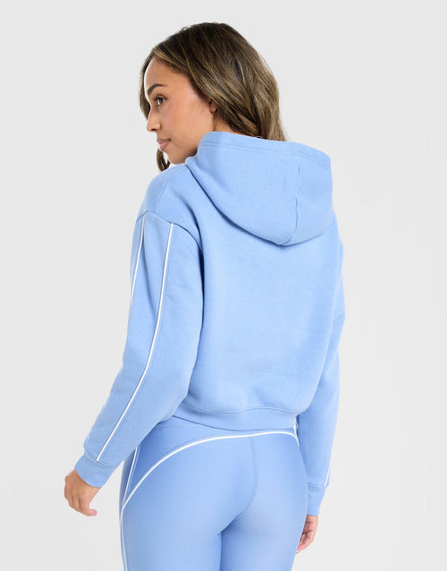 Piping Overhead Cropped Hoodie