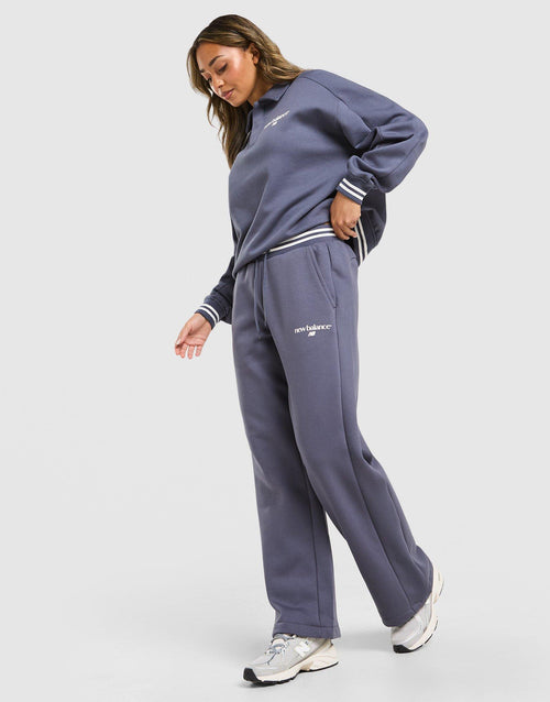 Ribbed Wide Leg Joggers