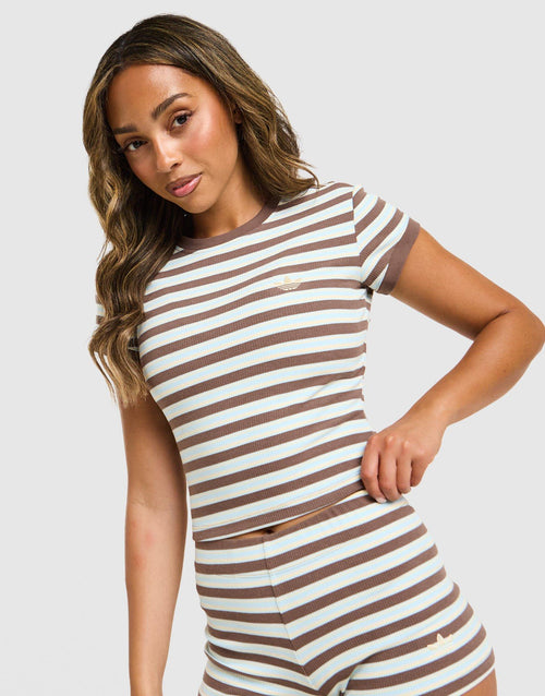 Striped Ribbed T-Shirt