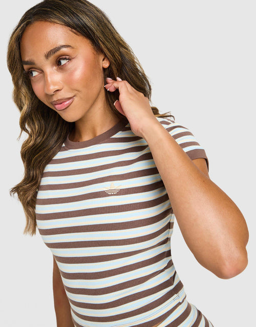 Striped Ribbed T-Shirt
