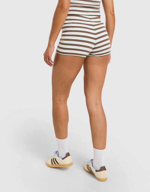 Stripe Ribbed Shorts
