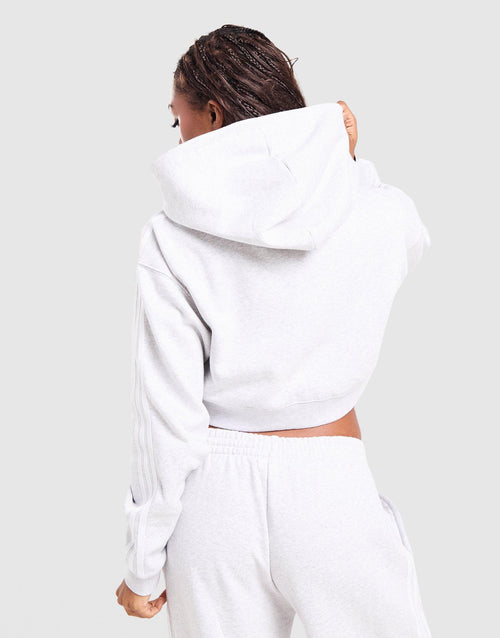 3-Stripes Cropped Full Zip Hoodie